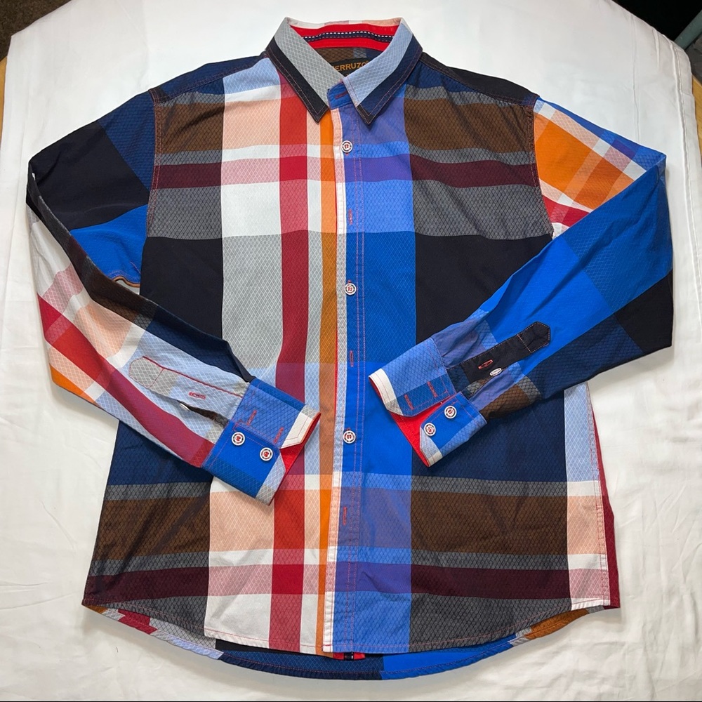 2xhost Pickperruzo Diamond Pattern Button Down - image 1